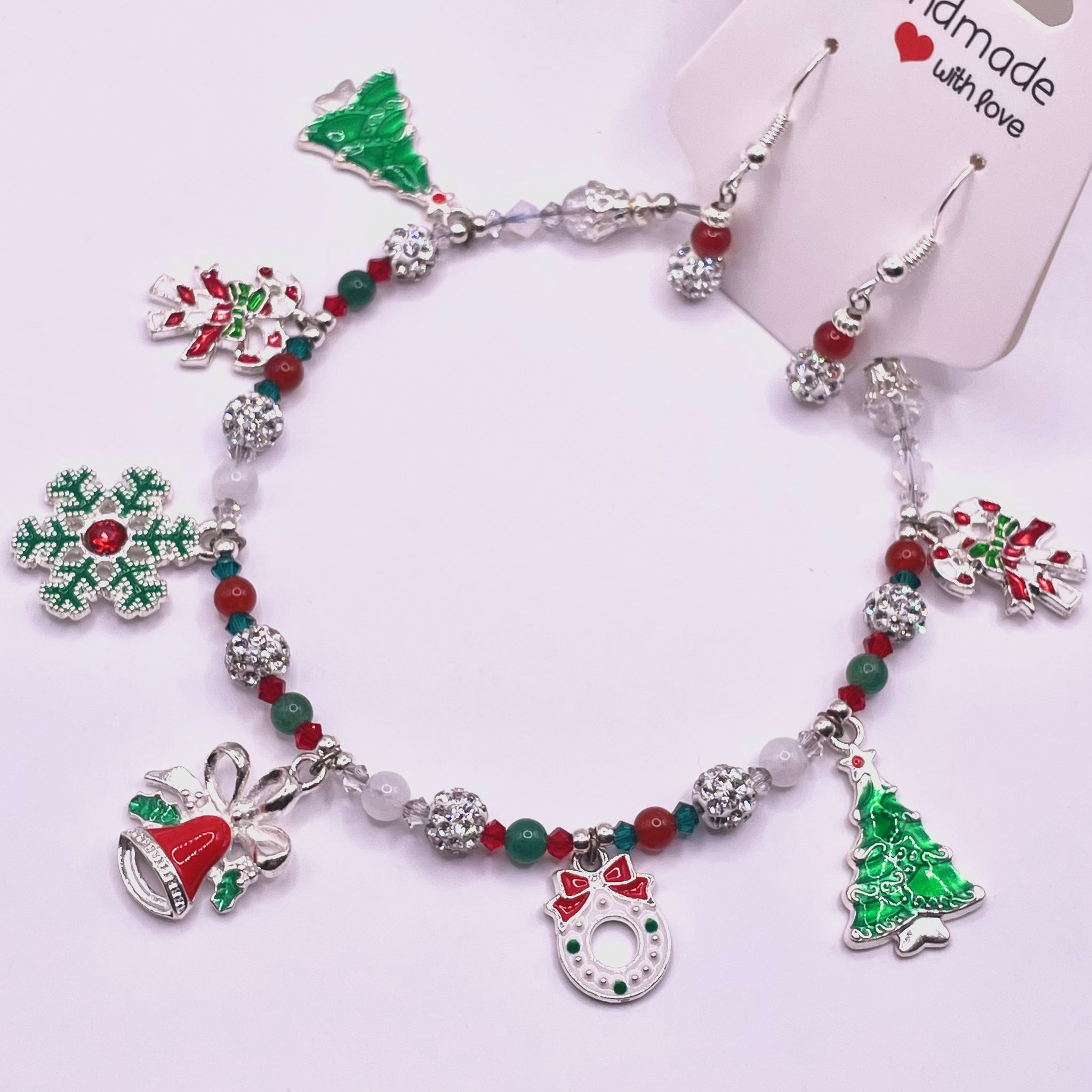 Christmas Charms Bracelet & Earrings