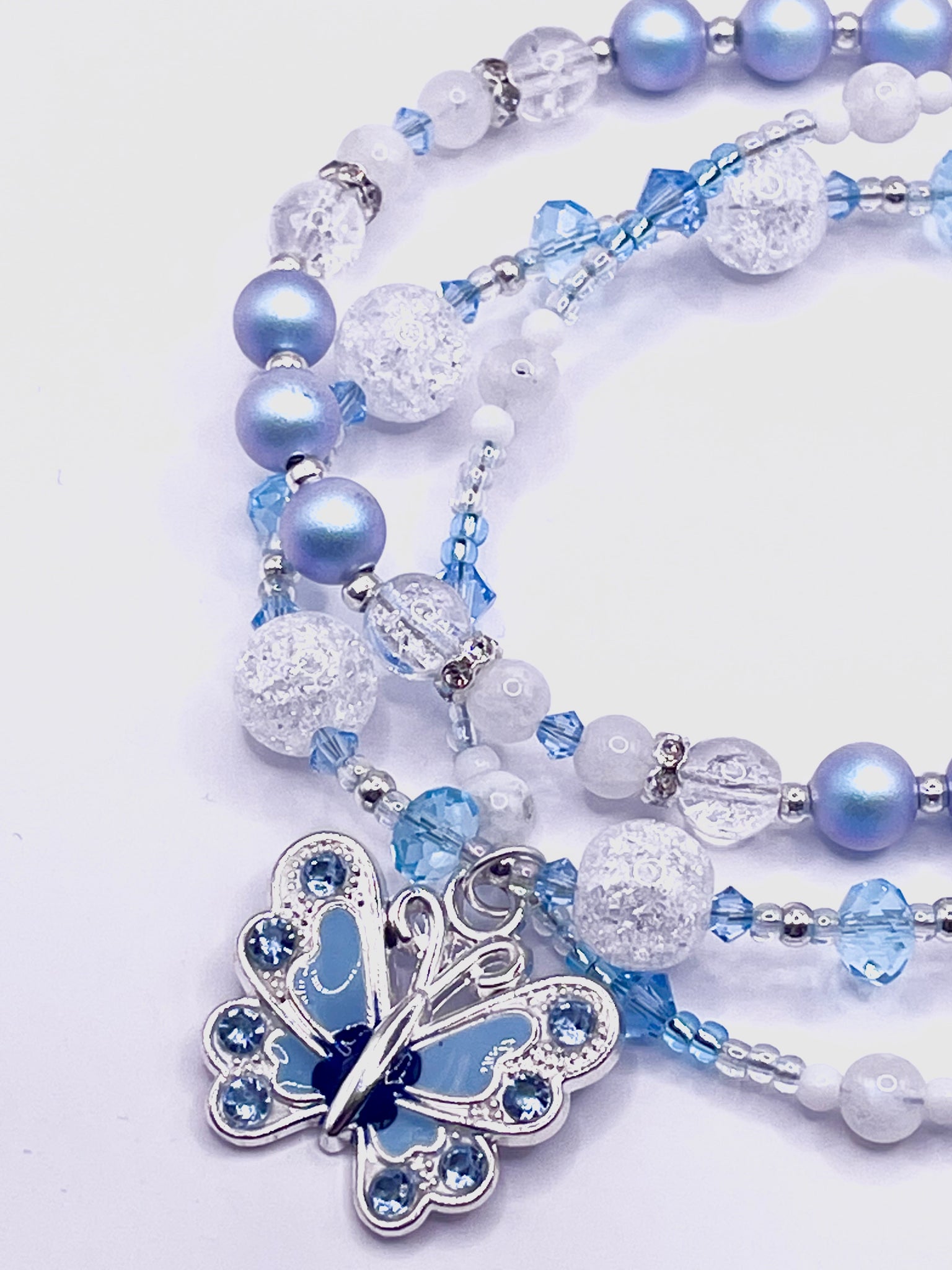 Soft Blue Butterfly Charm bracelet