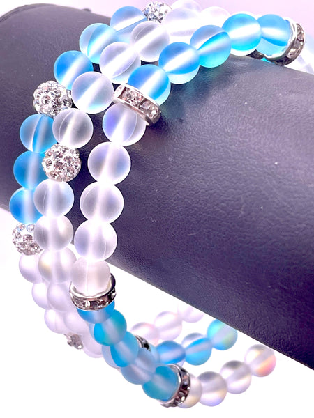 Aurora Glass Stretch Bracelet Set