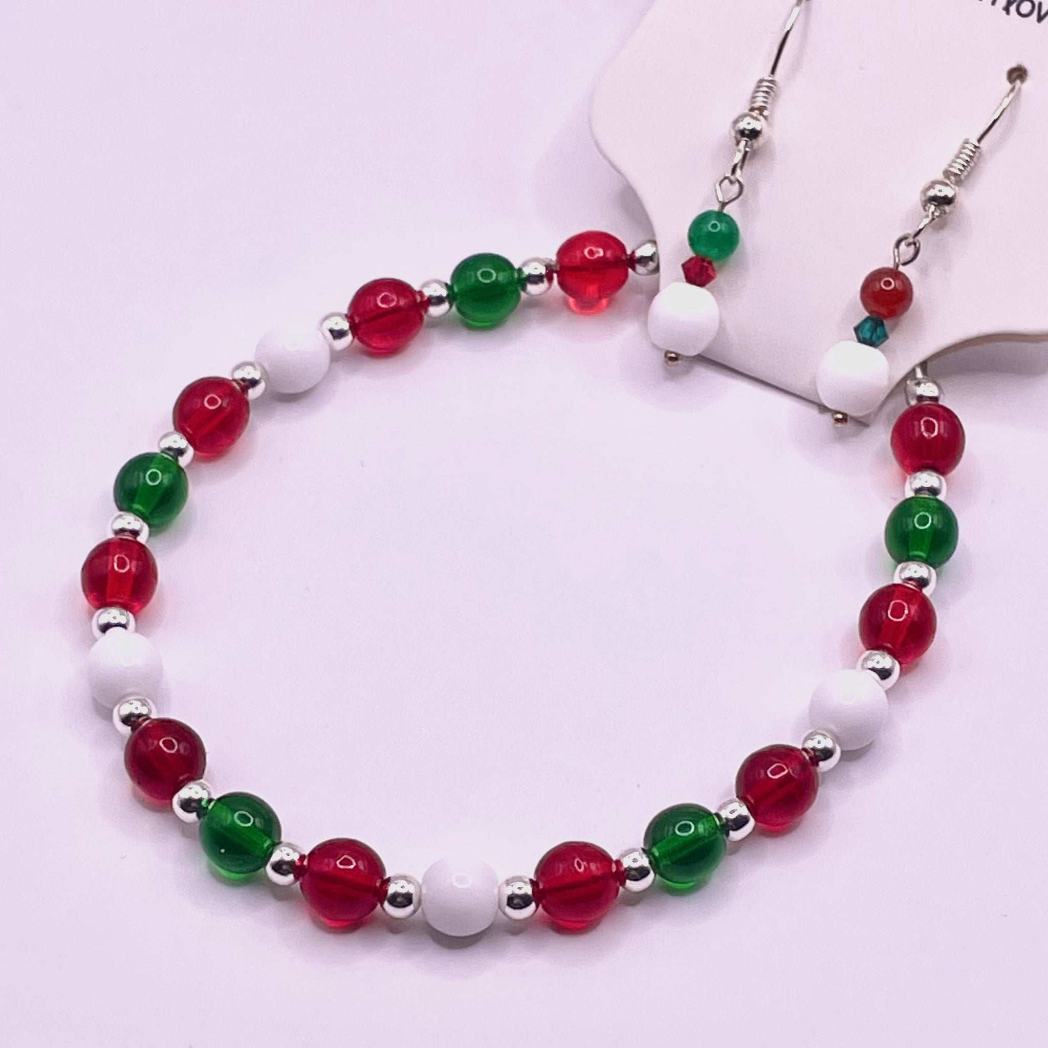 Christmas Bracelet & Earrings