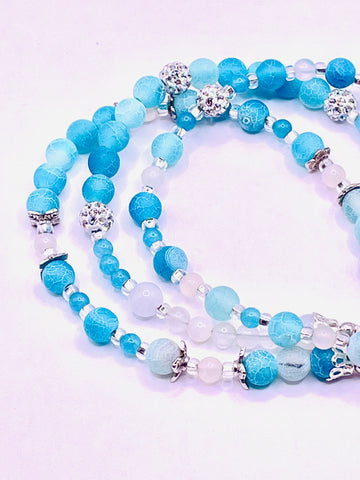 Frosted Agate Gemstone Bracelets