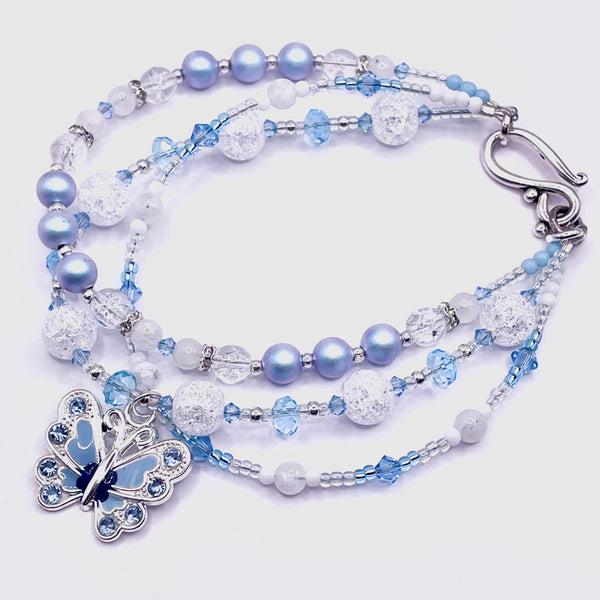 Soft Blue Butterfly Charm bracelet