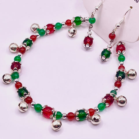 Jingle Bells Bracelet & Earrings Set