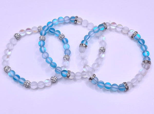 Aurora Glass Stretch Bracelet Set