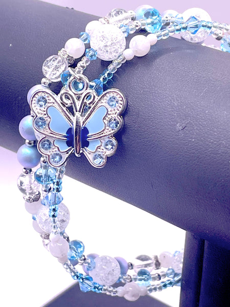 Soft Blue Butterfly Charm bracelet