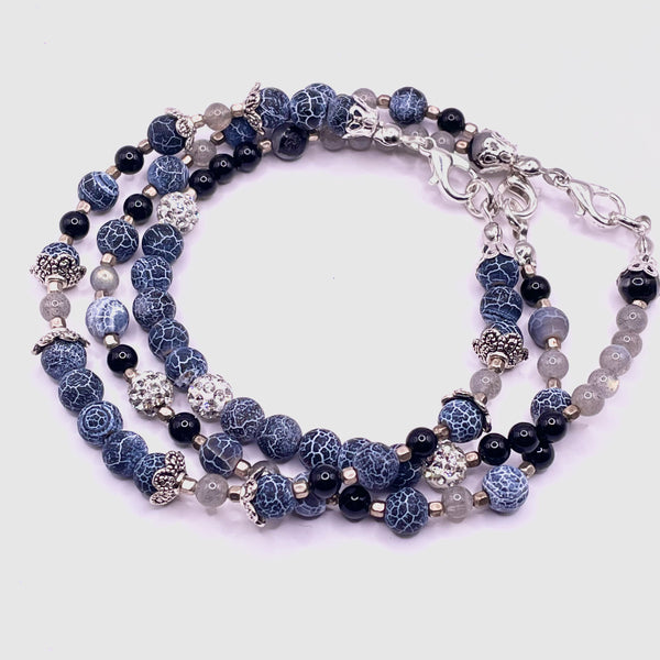 Frosted Agate Gemstone Bracelets